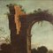 Artiste Italien, Paysage avec Ruines, 18ème Siècle, Huile sur Toile, Encadrée 12