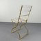 Hollywood Regency Acrylic Glass Folding Chair with Golden Frame, 1970s, Image 4