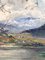 Laure Stella Bruni, Lac et Montagnes, Huile sur Toile, Encadrée 6