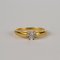 Vintage Gold Ring with Diamond, France, Image 1