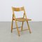 Folding Chair in Webbing & Wood attributed to Habitat, 1980s, Image 1