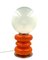 Space Age Orange Murano Glass Table Lamp attributed to Carlo Nason for Mazzega, 1970s, Image 8