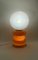 Lámpara de mesa era espacial de cristal de Murano naranja atribuida a Carlo Nason para Mazzega, años 70, Imagen 4