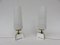 Night Stand Lamps in Brass and Glass, 1950s, Set of 2 1