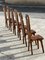 French Sculptural Solid Olive Wood High-Back Chairs, 1960s, set of 6, Image 2