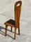 French Sculptural Solid Olive Wood High-Back Chairs, 1960s, set of 6, Image 5