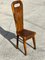 French Sculptural Solid Olive Wood High-Back Chairs, 1960s, set of 6 4