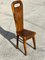 French Sculptural Solid Olive Wood High-Back Chairs, 1960s, set of 6, Image 4