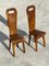 French Sculptural Solid Olive Wood High-Back Chairs, 1960s, set of 6, Image 3