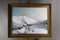Paesaggio di montagna sotto la neve, anni '50, dipinto a olio, Immagine 1