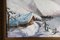 Paesaggio di montagna sotto la neve, anni '50, dipinto a olio, Immagine 8