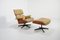 Lounge Chair with Footstool by Ray & Charles Eames, 1970s, Set of 2 2