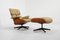 Lounge Chair with Footstool by Ray & Charles Eames, 1970s, Set of 2 1