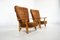 Large French Rest Lounge Chairs by Guillerme & Chambron, 1970s, Set of 2, Image 2
