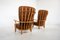 Large French Rest Lounge Chairs by Guillerme & Chambron, 1970s, Set of 2, Image 9