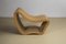 Italian Sculptural Session in Curved Wood, 1970s 2