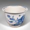 Chinesischer Vintage Blumentopf aus Keramik in Blau und Weiß, 1960er 1