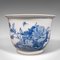 Cache-Pot Vintage en Céramique, Bleu et Blanc, Chine, 1960s 2