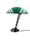 Lámpara de mesa Mid-Century en verde y latón, Italia, años 60, Imagen 15