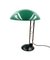 Lámpara de mesa Mid-Century en verde y latón, Italia, años 60, Imagen 16