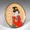 Vintage Japanese Ceramic Geisha Figure Ukiyo-E Display Plate, 1980s 1