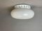 Portugiesische Mid-Century Minimalistische Einbaulampe aus weißem Opalglas, 1960er 3