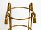 Mesa auxiliar Regency italiana Mid-Century redonda de hierro dorado de Li Puma Firenze, años 60, Imagen 14