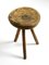 Hand-Carved 3-Legged Wood Stool, 1900s 19