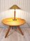 Lampada da tavolo grande in ottone e quercia di Boréns, Svezia, anni '40, Immagine 5