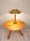 Large Swedish Brass and Oak Table Lamp by Boréns, 1940s, Image 4