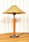 Lámpara de mesa sueca grande de latón y roble de Boréns, años 40, Imagen 6