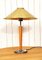 Large Swedish Brass and Oak Table Lamp by Boréns, 1940s, Image 6