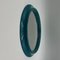 Vintage Round Wall Mirror in Turquoise Blue, 1970s 7