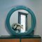 Vintage Round Wall Mirror in Turquoise Blue, 1970s 10