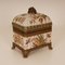 Vintage Bronze-Mounted Porcelain Box with Hand-Painted Butterflies and Floral Decor, 1980s 10