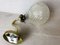 Portuguese Brass and Glass Swan Neck Wall Sconce, 1980s 9