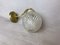 Portuguese Brass and Glass Swan Neck Wall Sconce, 1980s 7