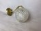 Portuguese Brass and Glass Swan Neck Wall Sconce, 1980s, Image 7