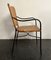 Mid-Century Jaque Adnet Style Wicker and Wraught Iron Dinning Chairs, 1950, Set of 4, Image 5