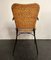Mid-Century Jaque Adnet Style Wicker and Wraught Iron Dinning Chairs, 1950, Set of 4 4