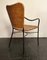 Mid-Century Jaque Adnet Style Wicker and Wraught Iron Dinning Chairs, 1950, Set of 4 3