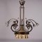 Lámpara de araña modernista de bronce, Imagen 3