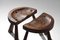 Rustic Tripod Stools, 1960, Set of 2, Image 11