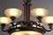 Large Black Patinated Bonze Chandelier, 1930s-1940s 13