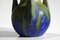 Vaso in ceramica smaltata blu e verde di Gilbert Méténier, anni '20, Immagine 6