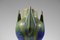 Vaso in ceramica smaltata blu e verde di Gilbert Méténier, anni '20, Immagine 13