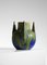 Vaso in ceramica smaltata blu e verde di Gilbert Méténier, anni '20, Immagine 4