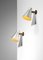 Lámparas de pared italianas cónicas de aluminio y latón, años 60. Juego de 2, Imagen 3