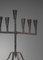 Portacandele brutalista in ferro battuto per 7 candele, Francia, anni '60, Immagine 6