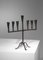 Brutalist Wrought Iron Candleholder for 7 Candles, France, 1960s 7